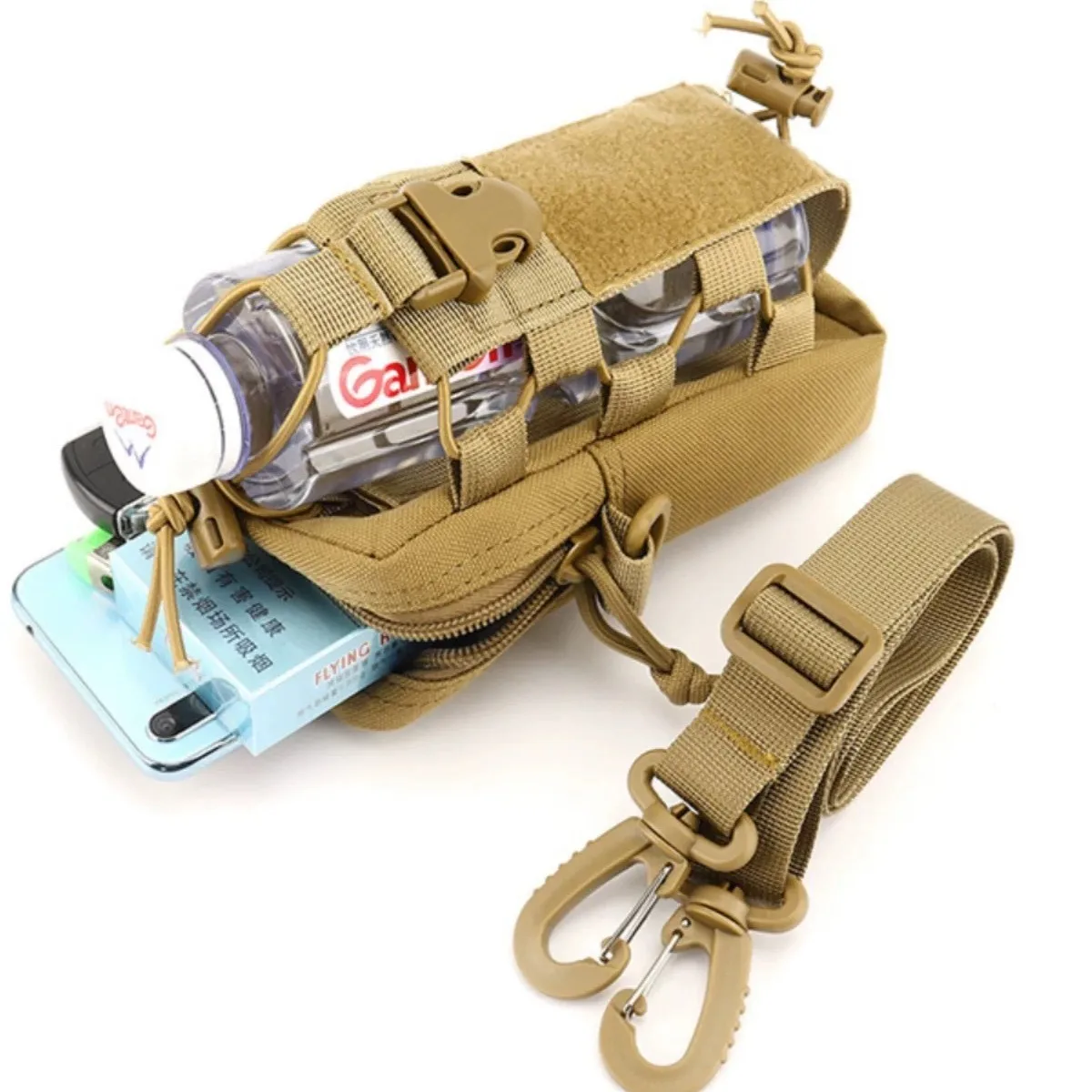 Manufacturer Direct Outdoor Water Kettle Mobile Phone Multifunctional Camping Small Hanging Cycling Waist Bag MOLLE Hanging Bag