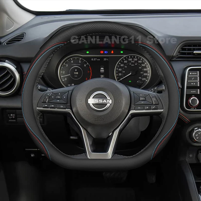 

Ultra Thin Car Steering Wheel Cover For Nissan Versa sr sunny 2007-2026 Leather Auto Steering Wheel Nissan Versa Accessories