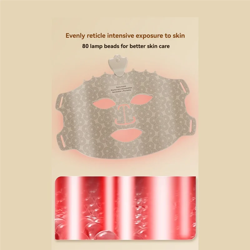 A17F-Facial Mask Rejuvenation Instrument Anti-Aging Electric Mask LED Photonic Silicone Mask Advanced Photon Mask