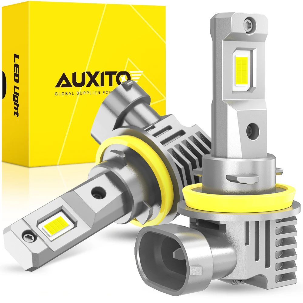 

AUXITO 2X H10 H8 H9 H11 LED Canbus Error Free Fog Light 9005 hb3 9006 hb4 H16JP LED Headlight Fog Bulb 12V Yellow Head Lamp