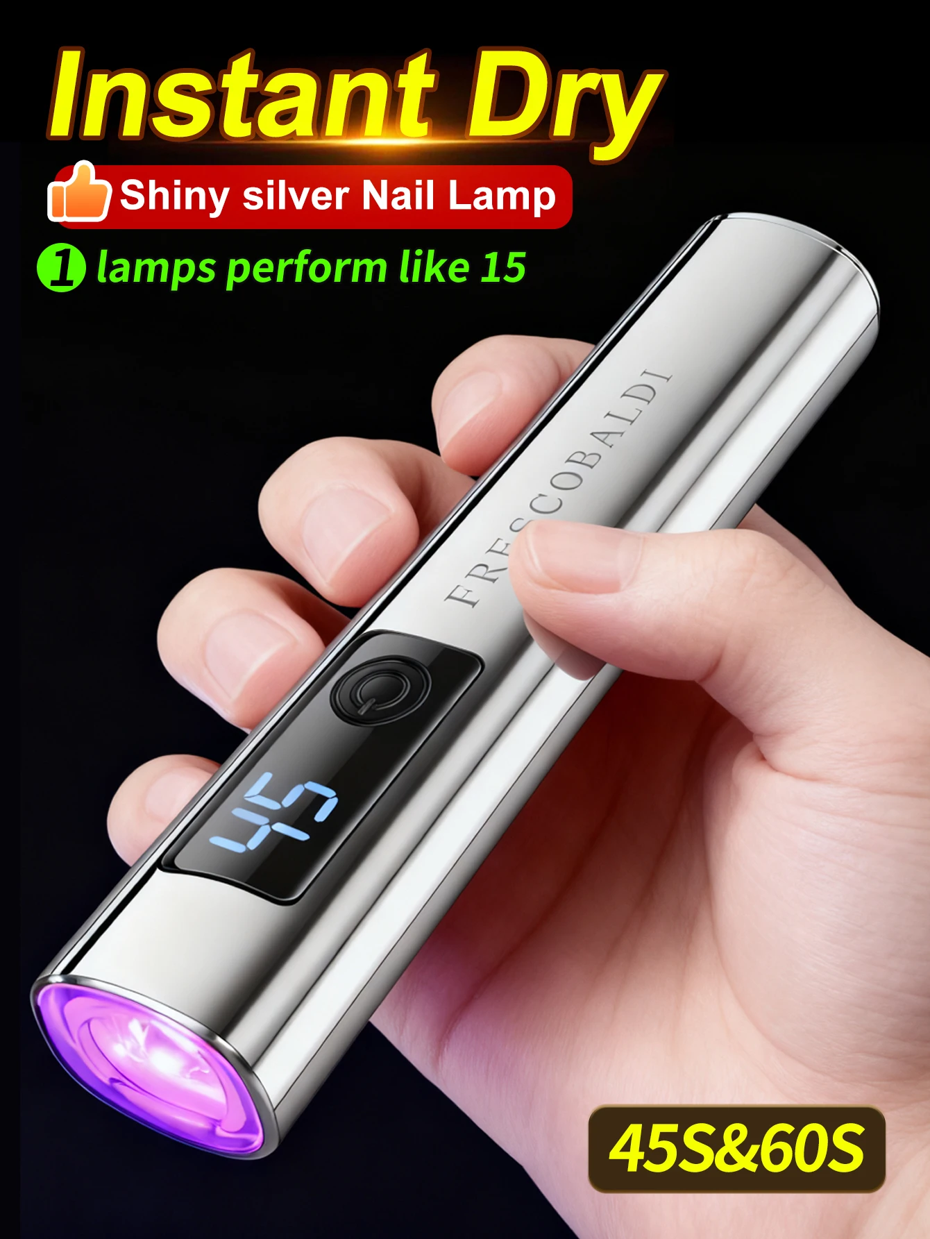 1 قطعة صغيرة على الشاشة عرض يده مسمار الفن الأشعة فوق البنفسجية مصباح للأظافر هلام ، مسمار صغير ضوء ، المحمولة LED مسمار مصباح ، USB مجفف الأظافر