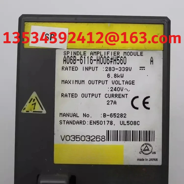 

For FANUC A06B-6116-H006#H560 Servo Drive Servo Amplifier A06B-6116-H006#H560 Used