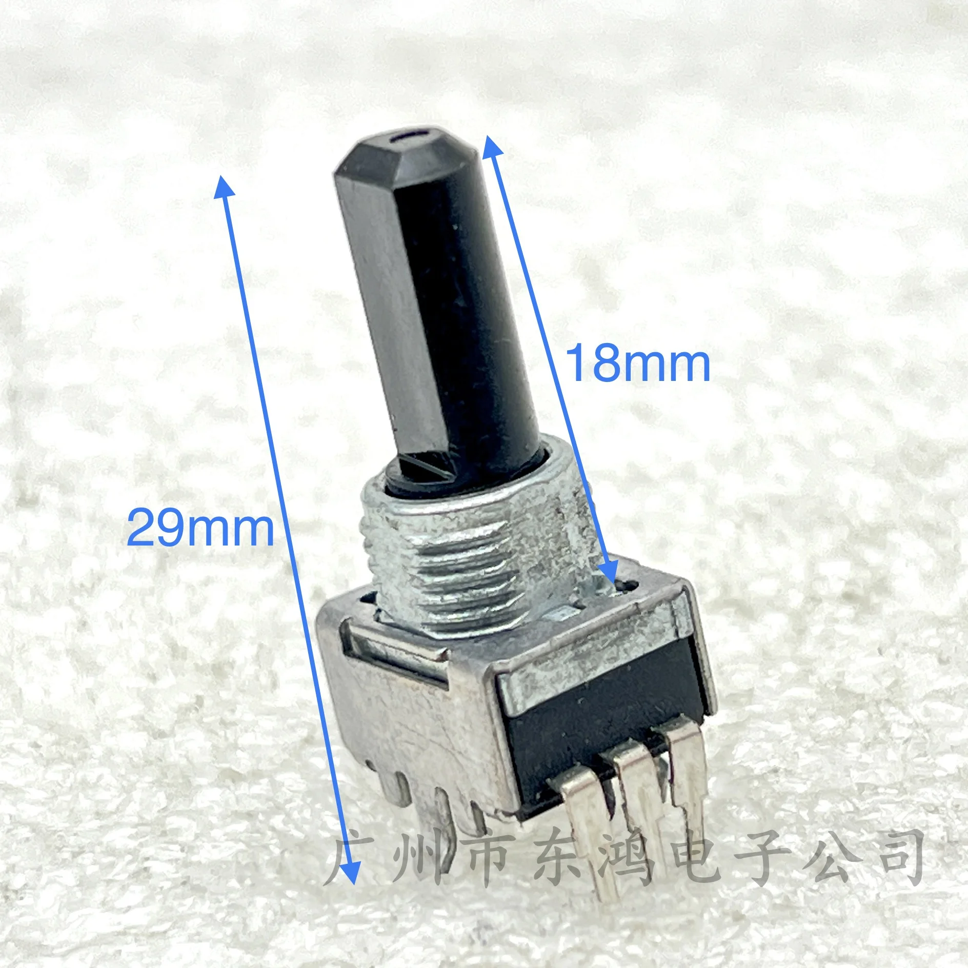 1 pcs  09 type Potentiometer 3-pin B20K  Mixing console adjusting package thread shaft length 18mm