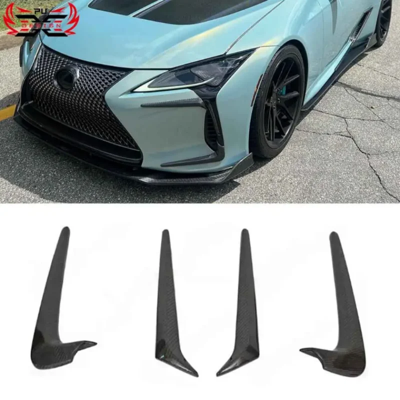 

Hot Selling Auto Parts Dry Carbon Fiber Front Canards For Lexus LC500 Body kit LC500H Front Bumper Trims
