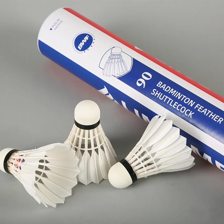 

10 tubes Aeroplane BWF Approved Badminton Goose Feather Shuttlecock Lingmei 90 Pro for International Tournament