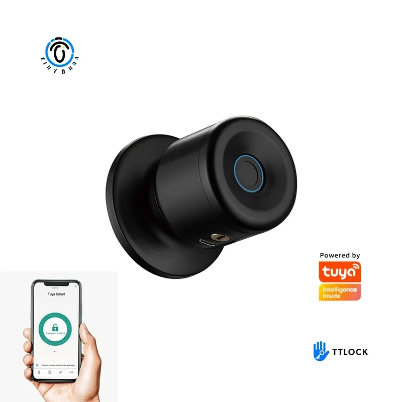 Tuya Smart Door Lock Aluminum Alloy 20 Fingerprint Capacity APP Keyless Entry Smart Life Security