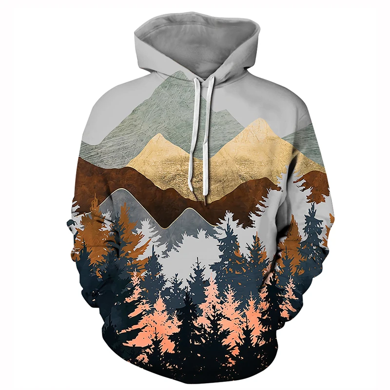 Forest Department Light-colored Hoodie Men and Women With the Same Style Hoodie Handsome Spring and Autumn Casual Couples Wear