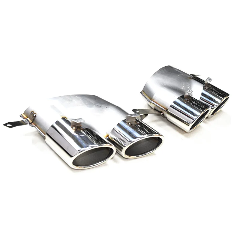 Quad Exhaust Tips S6 Style For Audi A6 A7 C7 C7.5 4G S-Line 2015-2018 Stainless Steel Rectangular To Round Muffler Tip Upgrade image 3