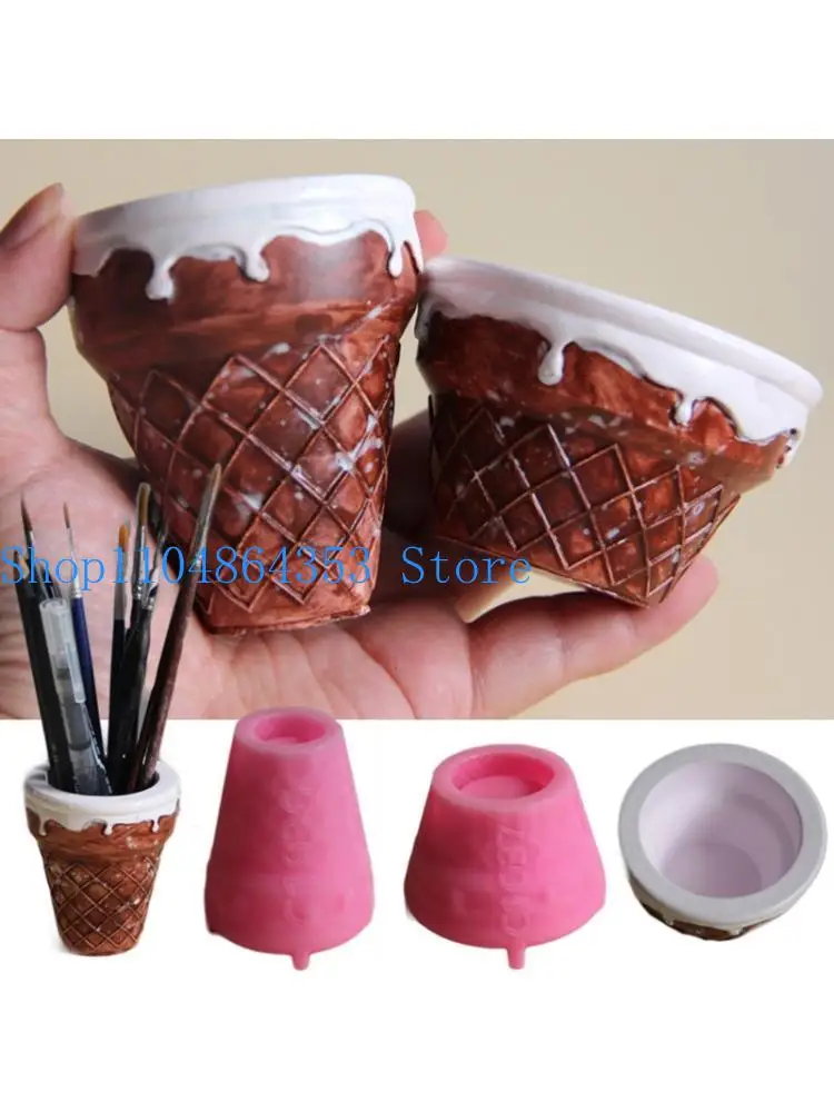 652F Ice Cream cup Silicone Mold Suitable For Desserts Home Baking And Crafting