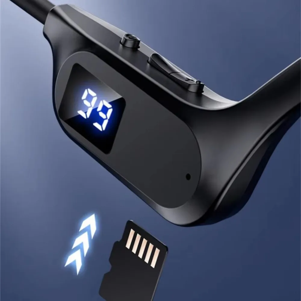 

Беспроводные наушники с костной проводимостью X7, Bluetooth-гарнитура для спорта с микрофоном, цифровым дисплеем и креплением на ухо