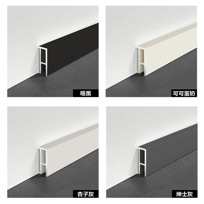 Minimalistyczny Profil Aluminiowy LED do Listew Przypodłogowych Mini LED H15MM Montowany na Powierzchni Ultra-Cienki Ukryty Listwa Świetlna