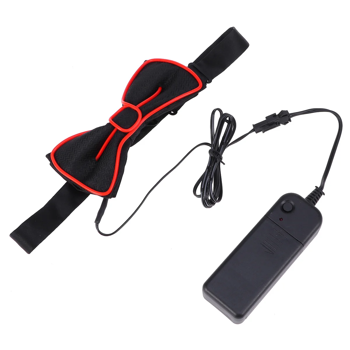 Flashing LED Bow Tie Red Glowing Party Tie for Masquerade Costume Holiday Glow Accessory Fashion Statement Decor