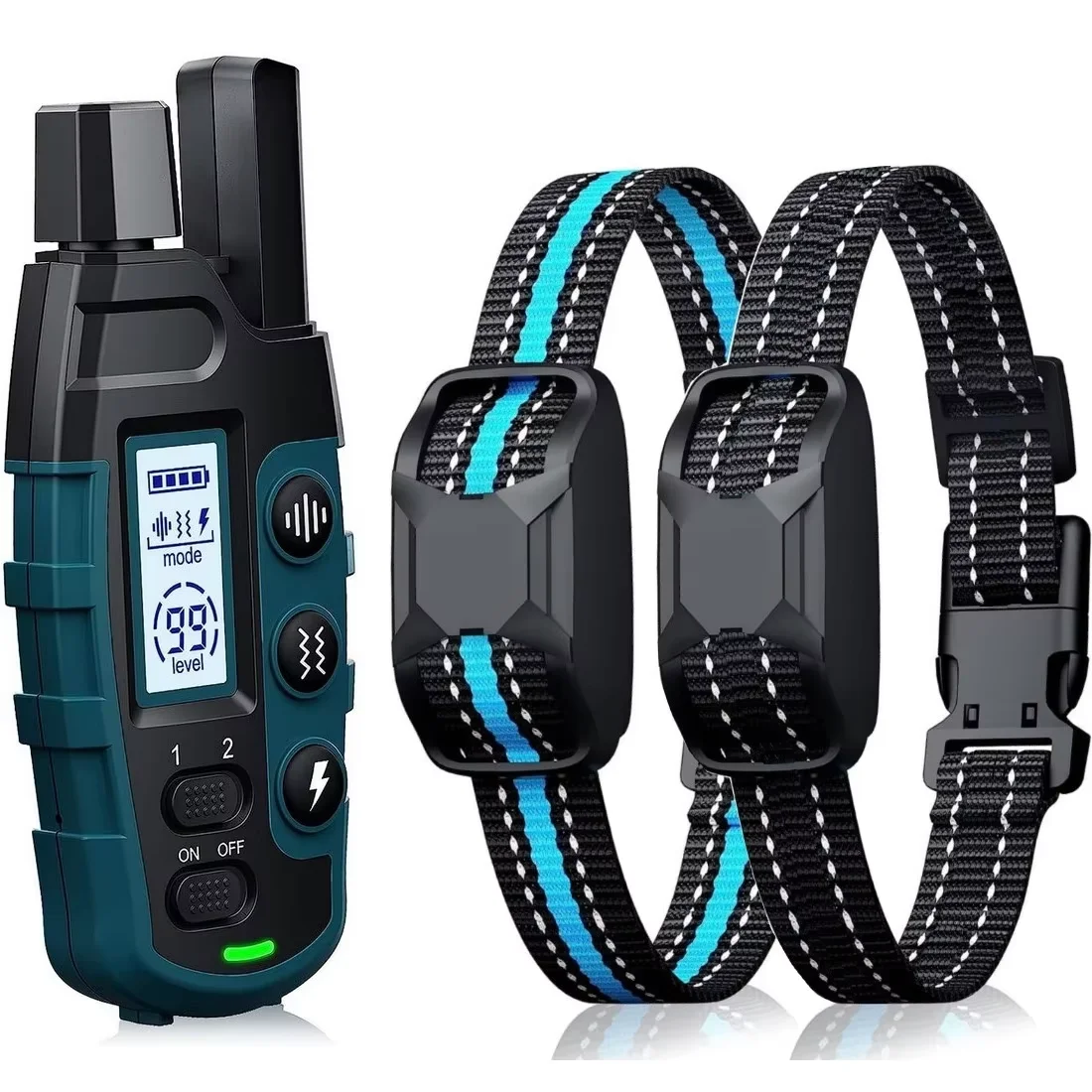 1000m-remote-pet-dog-training-collar-ip67-waterproof-shock-vibration-rechargeable-collar-pet-trainer-anti-bark-stop-for-1-2-dogs