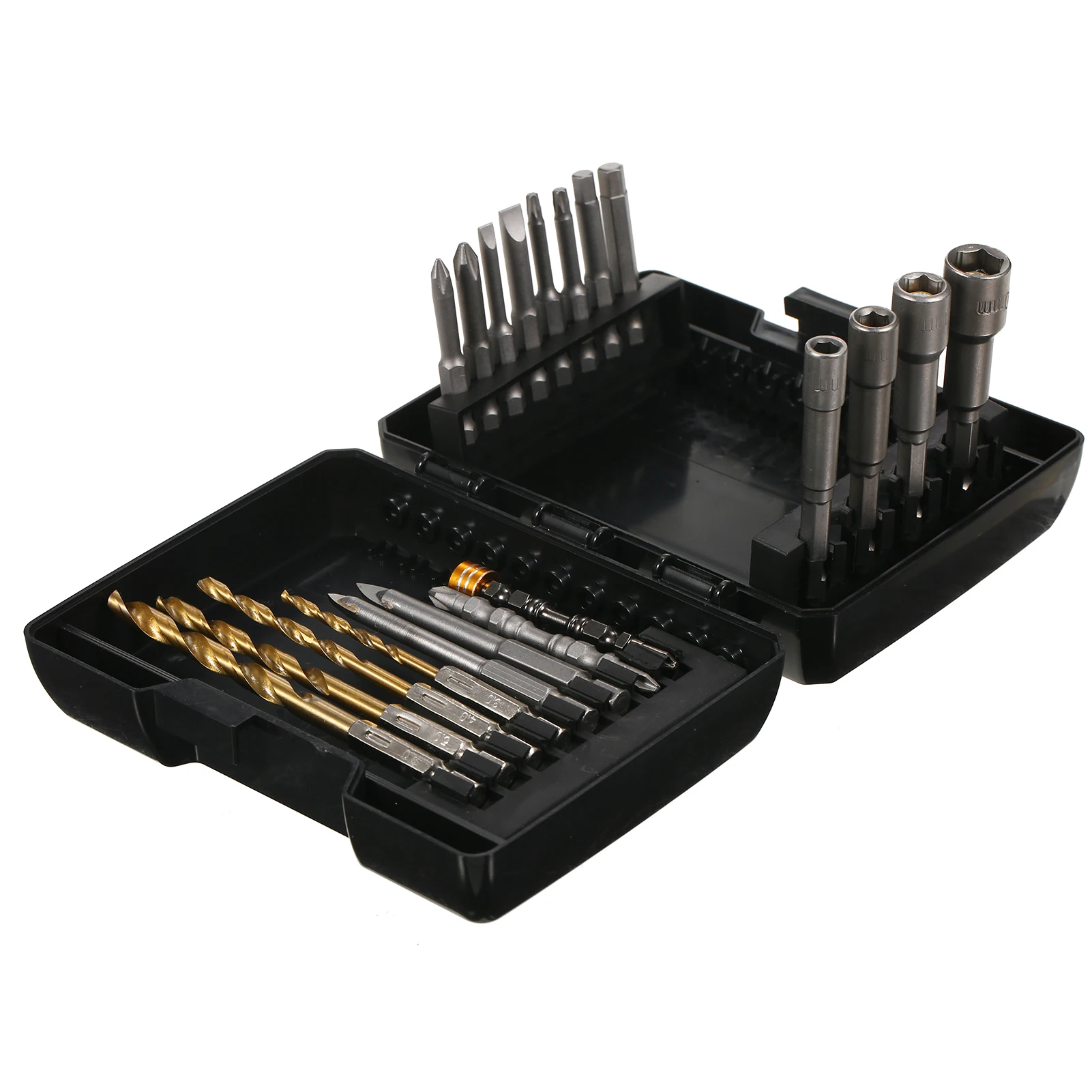 Drill Bit Set Screwdriver Bit Set Impact Driver Bit Set for Wood, Metal, Steel and Security Screwdriver Bits with Case