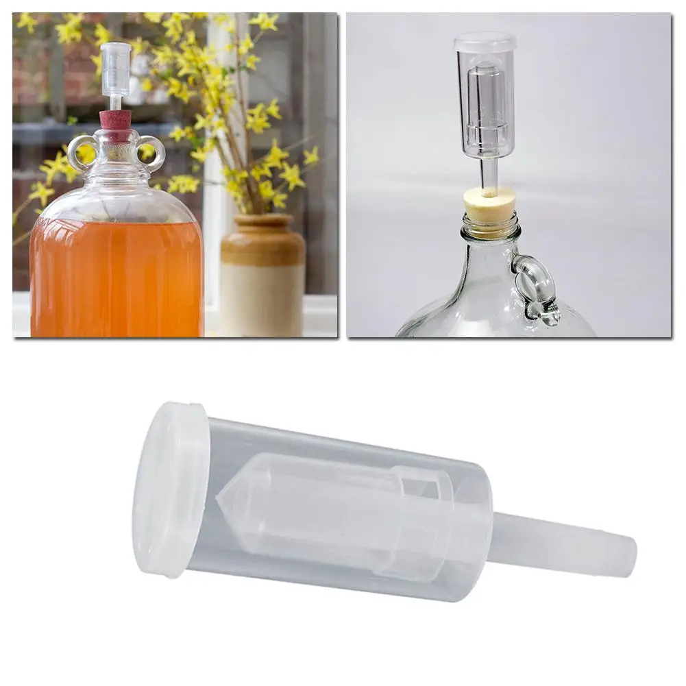 1PCS Homebrew Beer Cylinder Fermentor Air Lock One Way Exhaust Water Sealed Check Valve For Beer Fermentation Wine Making