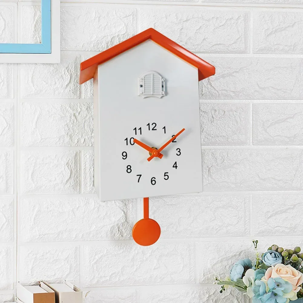 Cuckoo Clock With Chimer Cuckoo Sound Clocks With Pendulum Birds House Battery Powered Home Living Room Kitchen Wall Decoration