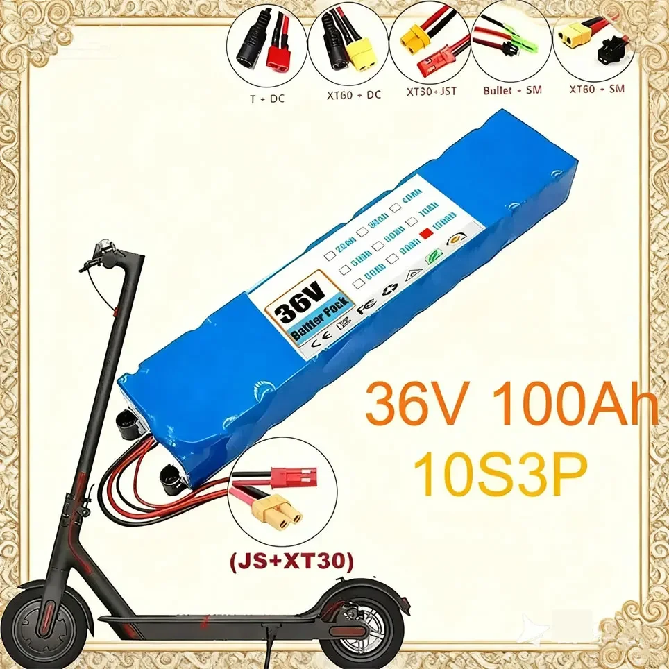Batteria originale M365 36V 30Ah, 100% nuova, pacco batterie 18650 10S3P per scooter, con BMS
