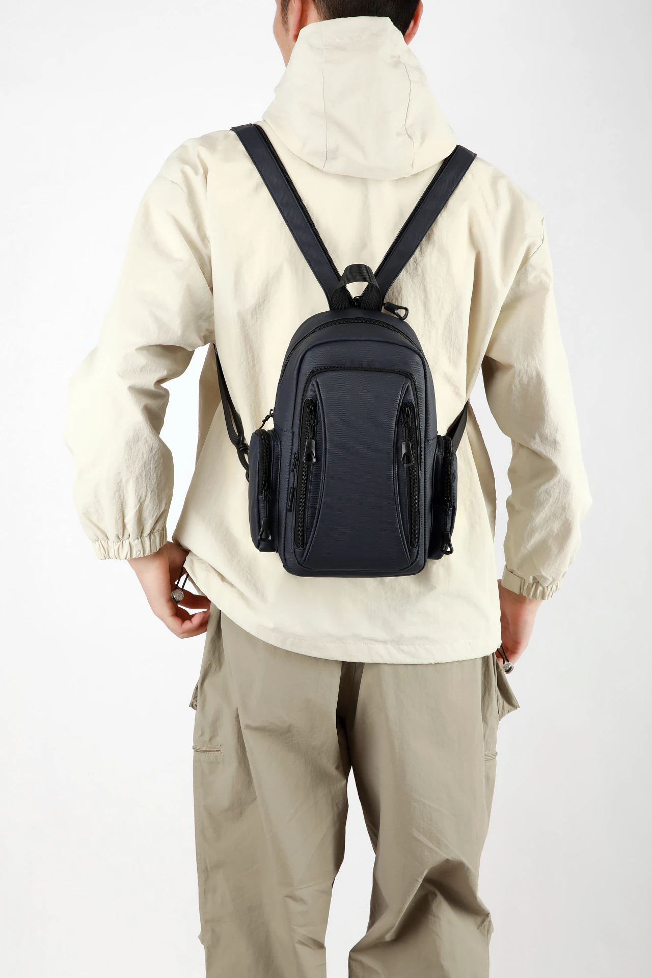 Multifunktionale Herren-Brusttasche Oxford Mini-Rucksack für Tägliches Pendeln Outdoor-Sport Reisen – Detail 7