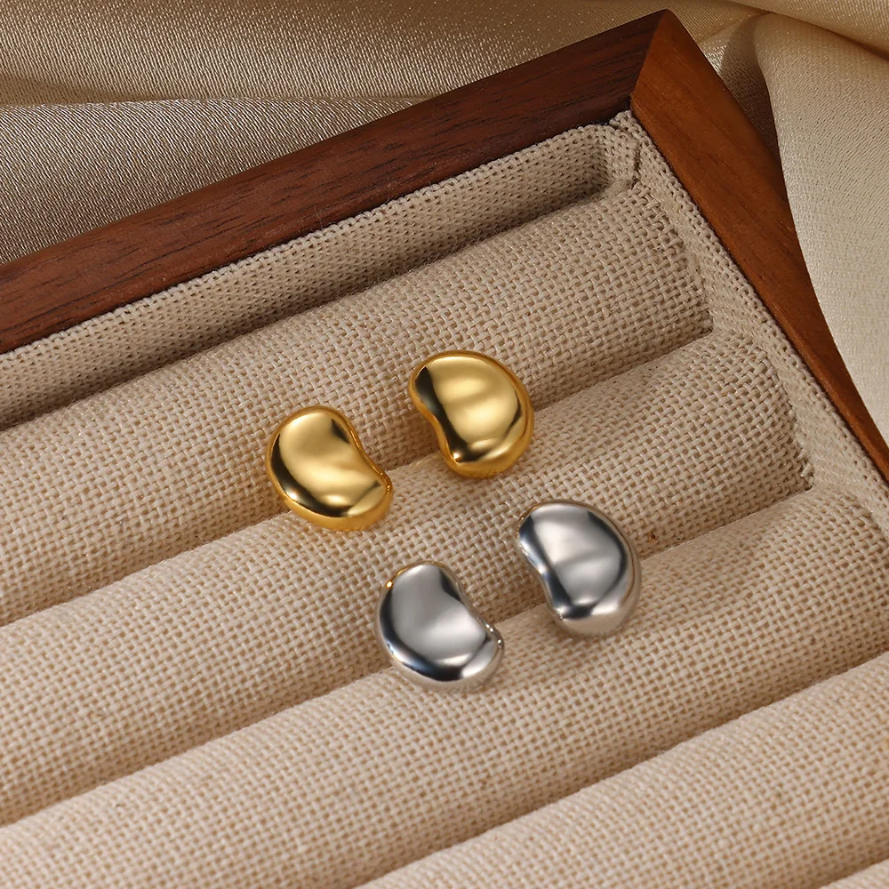 Fashion Irregular Water Drop Earrings For Women Gold Color Stainless Steel Geometric Earrings Hip Hop Party Jewelry Gift