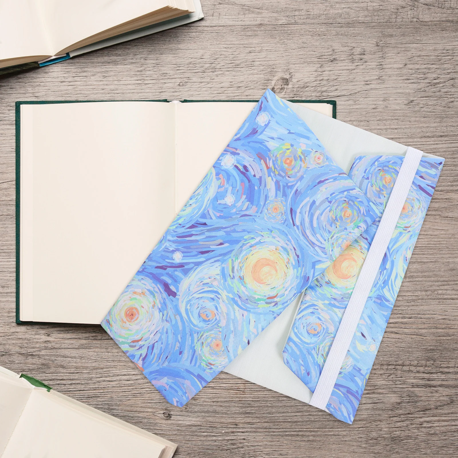 

Handmade Fabric Book Sleeve Cover Case Composition Notebook B5 Journal Protector Planner Travel School Artistic Fabric Book