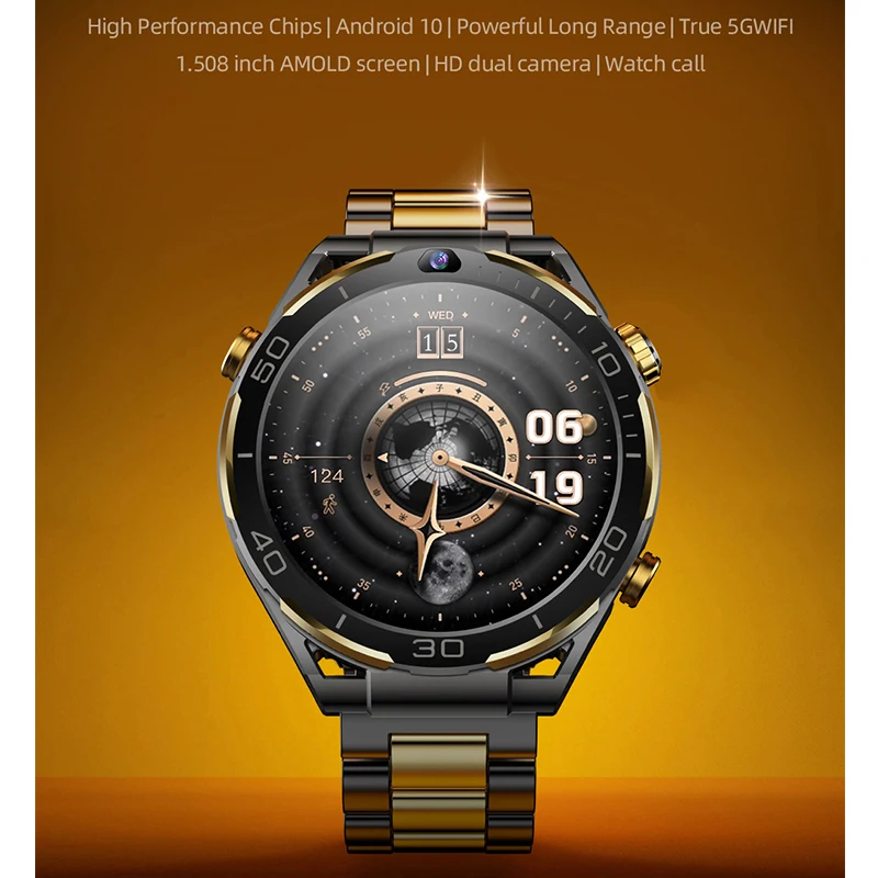 

Новое обновление 4G Смарт-часы 2025 Вызов SIM-карта GPS 5G Wi-Fi 6 ГБ 128 ГБ Bluetooth 5,0 Двойная камера Пульсометр Спортивные умные часы для мужчин