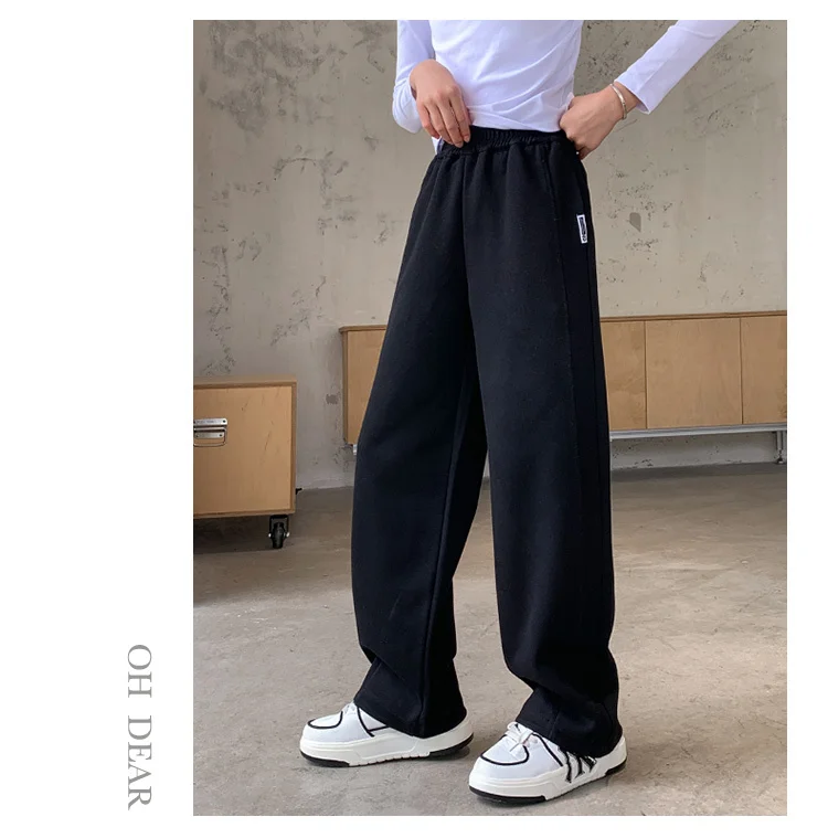 Neue Frühlings-Sporthosen für Schulkinder, lässige gerade Hosen für Teenager-Mädchen, sportliche, lockere Jogginghosen für Kinder 5 6 7 8 9 10 11 12 14 Jahre – Detail 8
