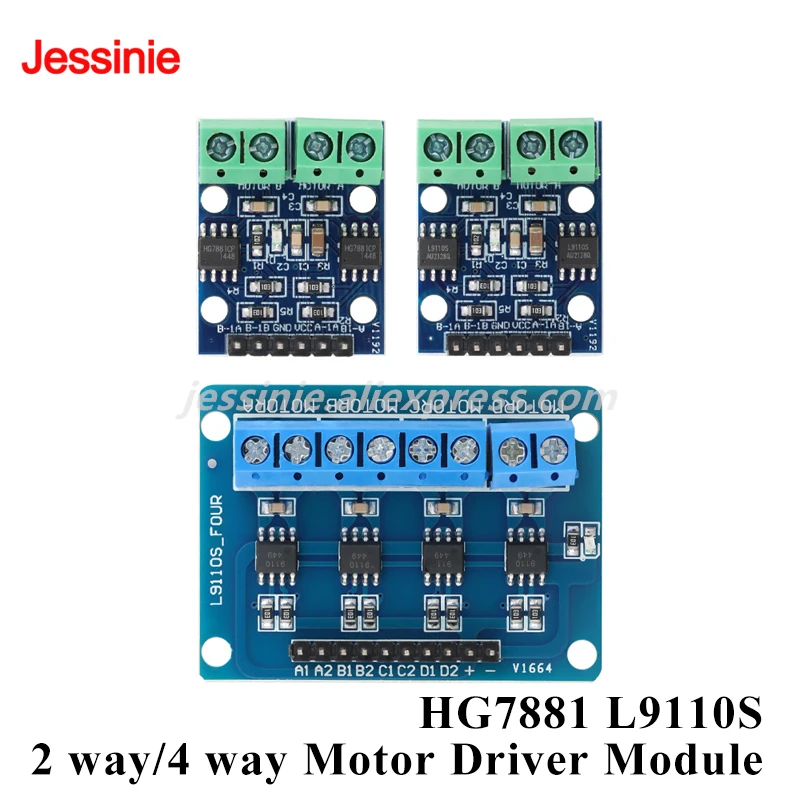 5pcs/1pc L9110S 2 4 Channel Way DC Stepper Motor Driver Board PWM Speed Regulation H Bridge HG7881 Module for Arduino