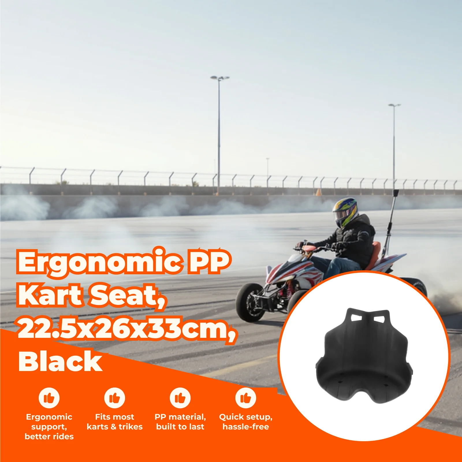 Go Kart for seat Saddle Universal Big Padded Ergonomic Chair for Drift Trike Balance Vehicle Karting Parts and Accessories