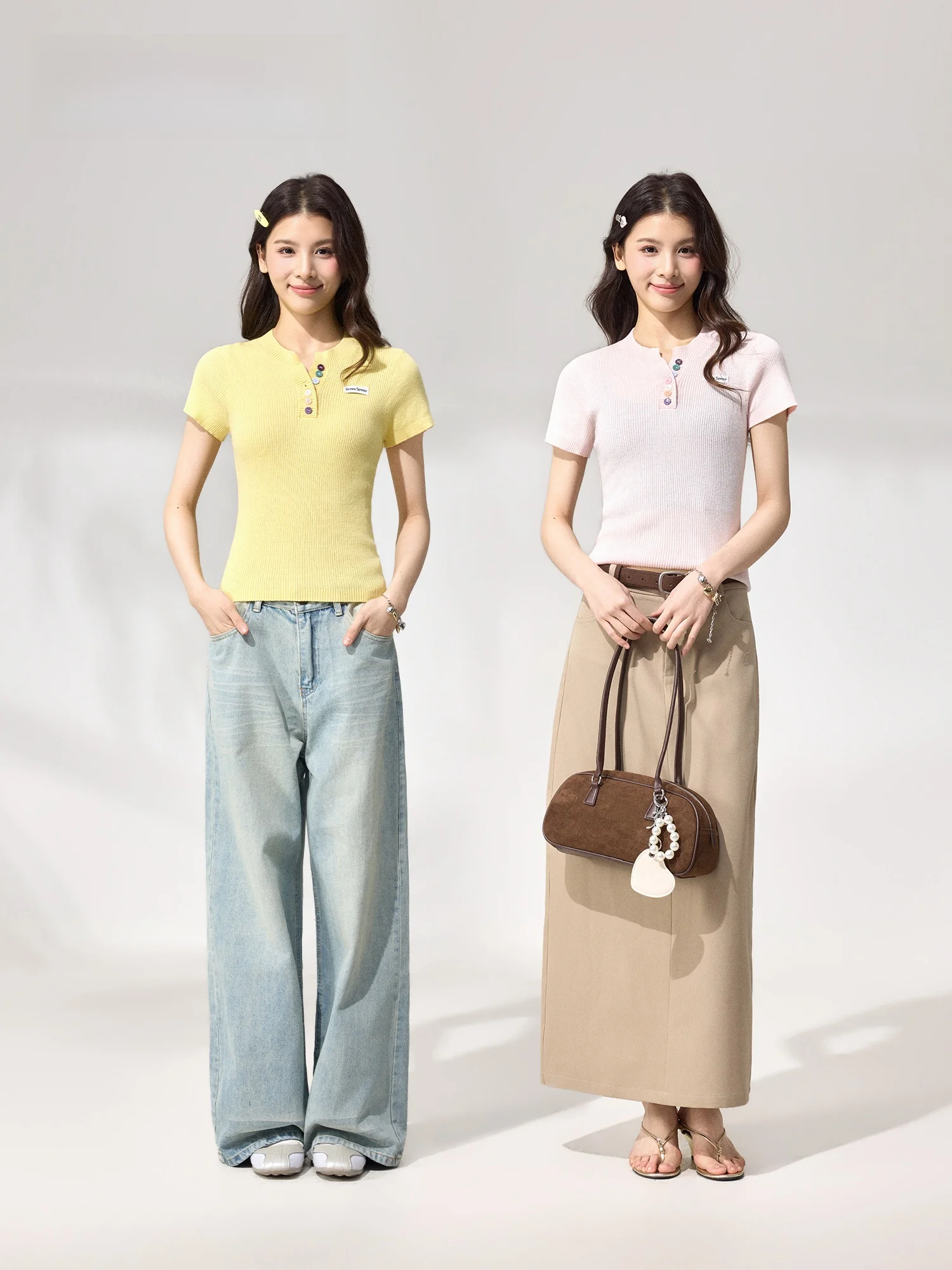 

Женская летняя модная футболка Slim Fit с коротким рукавом, круглым вырезом и пуговицами, повседневный стиль, из смесового хлопка и полиэстера