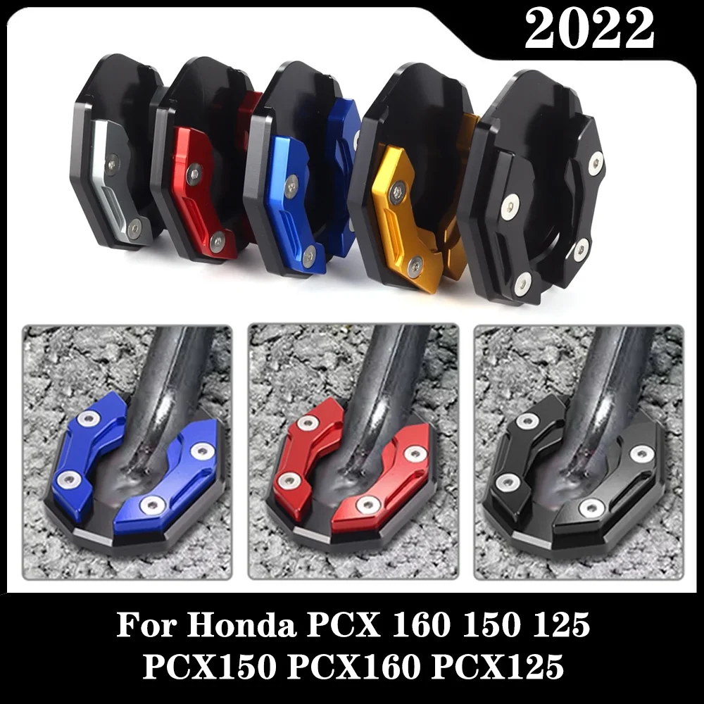 

Motorcycle New Side Stand Kickstand Pad Extension Enlarger Plate Accessories For Honda PCX 160 150 125 PCX150 PCX160 PCX125 2022