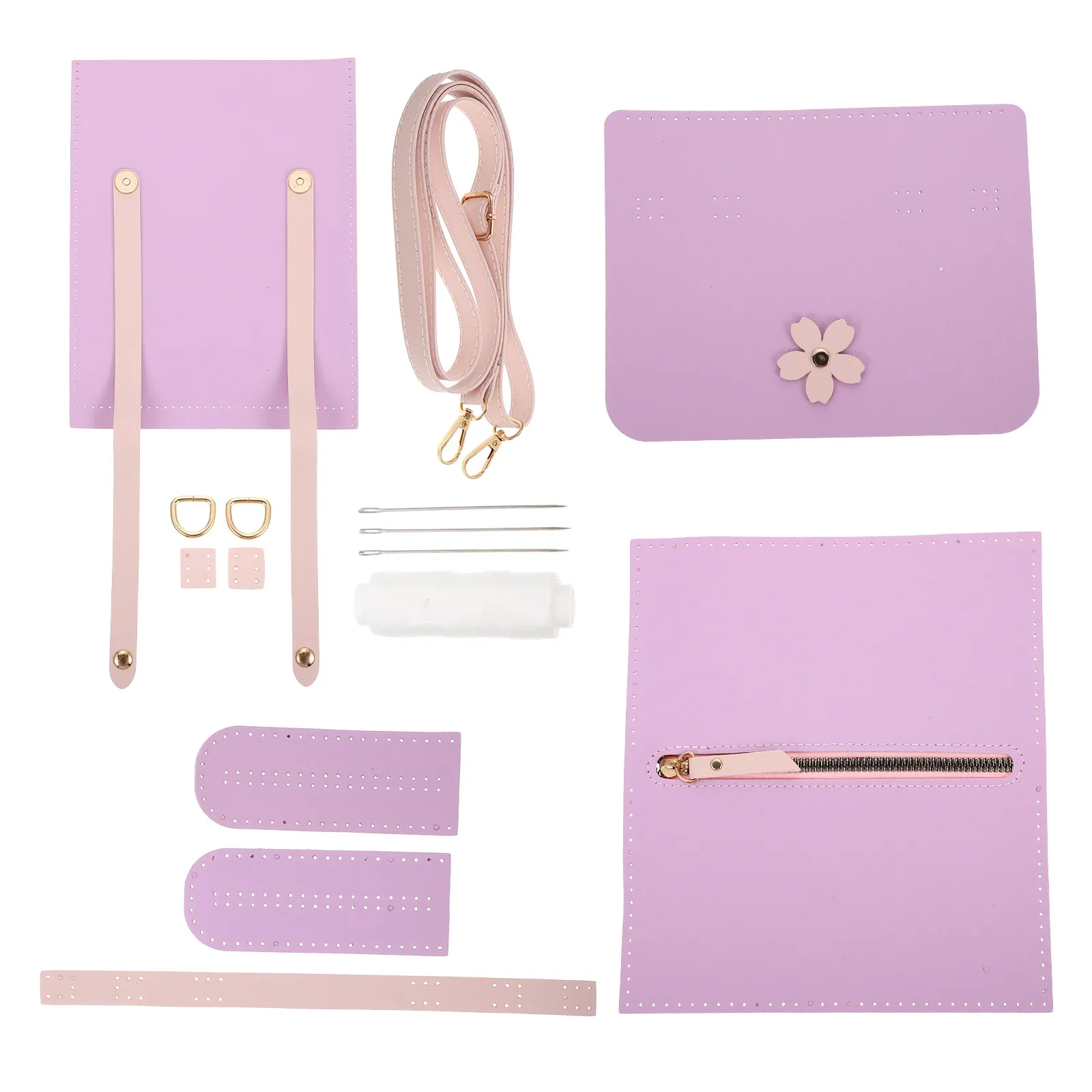 

1Set DIY Handmade PU Chain Bag Making Kit Square Shoulder Bag Material Crafts Kit for Women Gift Handmade DIY Material