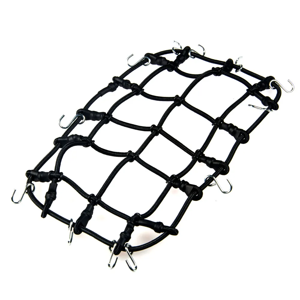 MIBIDAO Roof Rack Storage Elastic Rubber Rope Luggage Rack Net for Axial SCX10 TRX4 Tamiya 1/10 RC Car Truck Model Parts