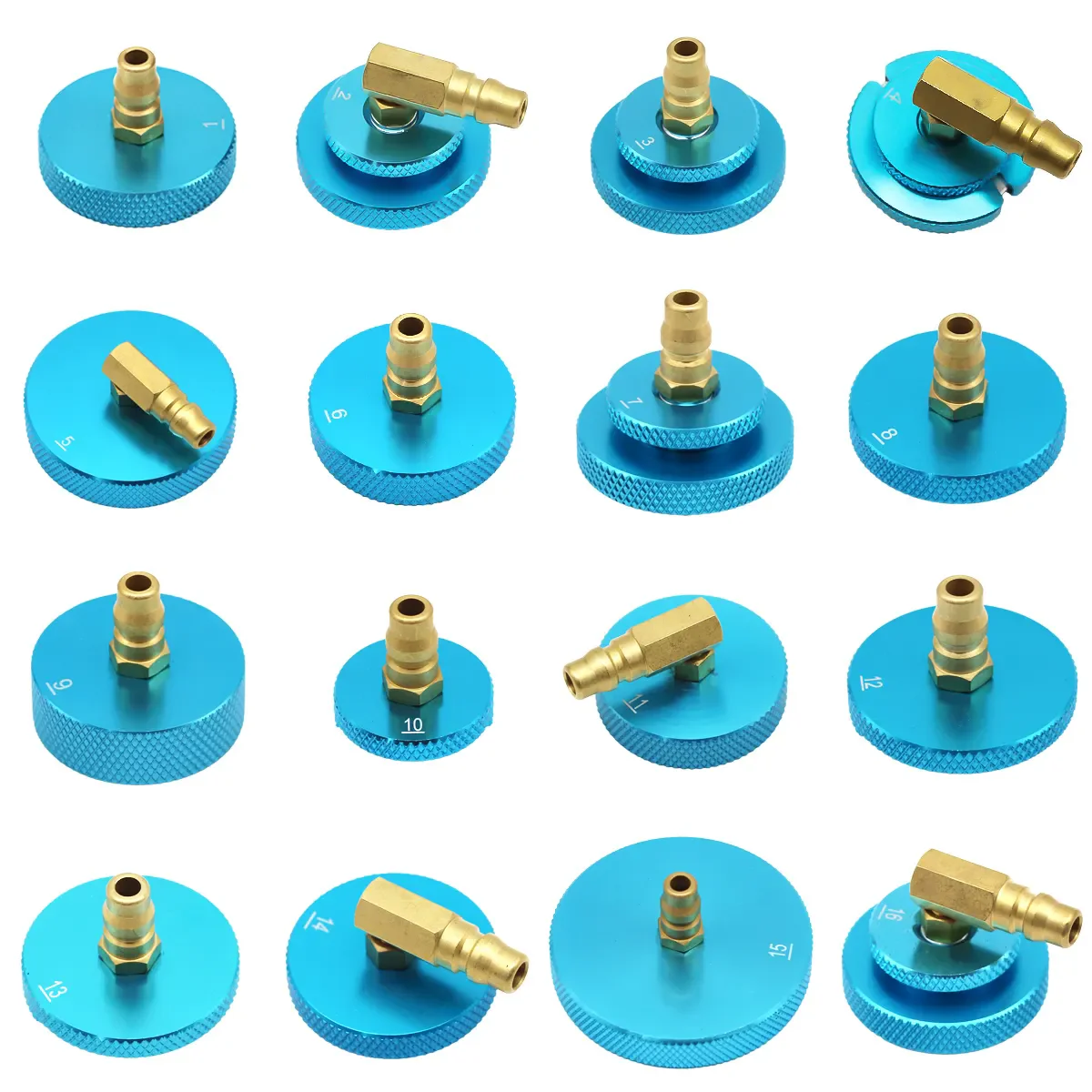 

17PCS Smart Brake Fluid Changer Connector Adapter Tool Kit Aluminum Brake Fluid Adapter Brake Fluid Replacement Kit