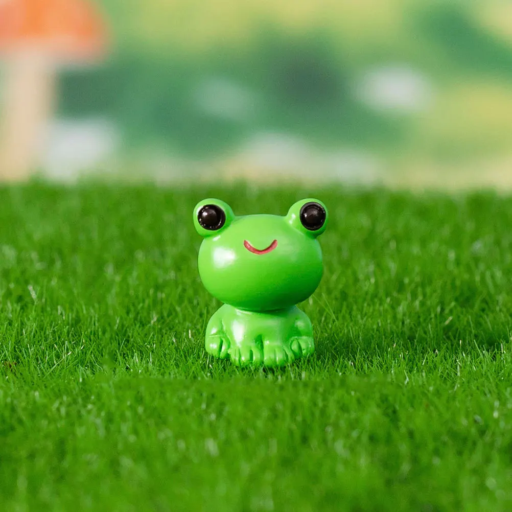 

20Pcs Small Frog Sculpture Resin Craft Desktop Garden Decoration Cute Mini Lawn Ornament for Home Outdoor Plant Decor