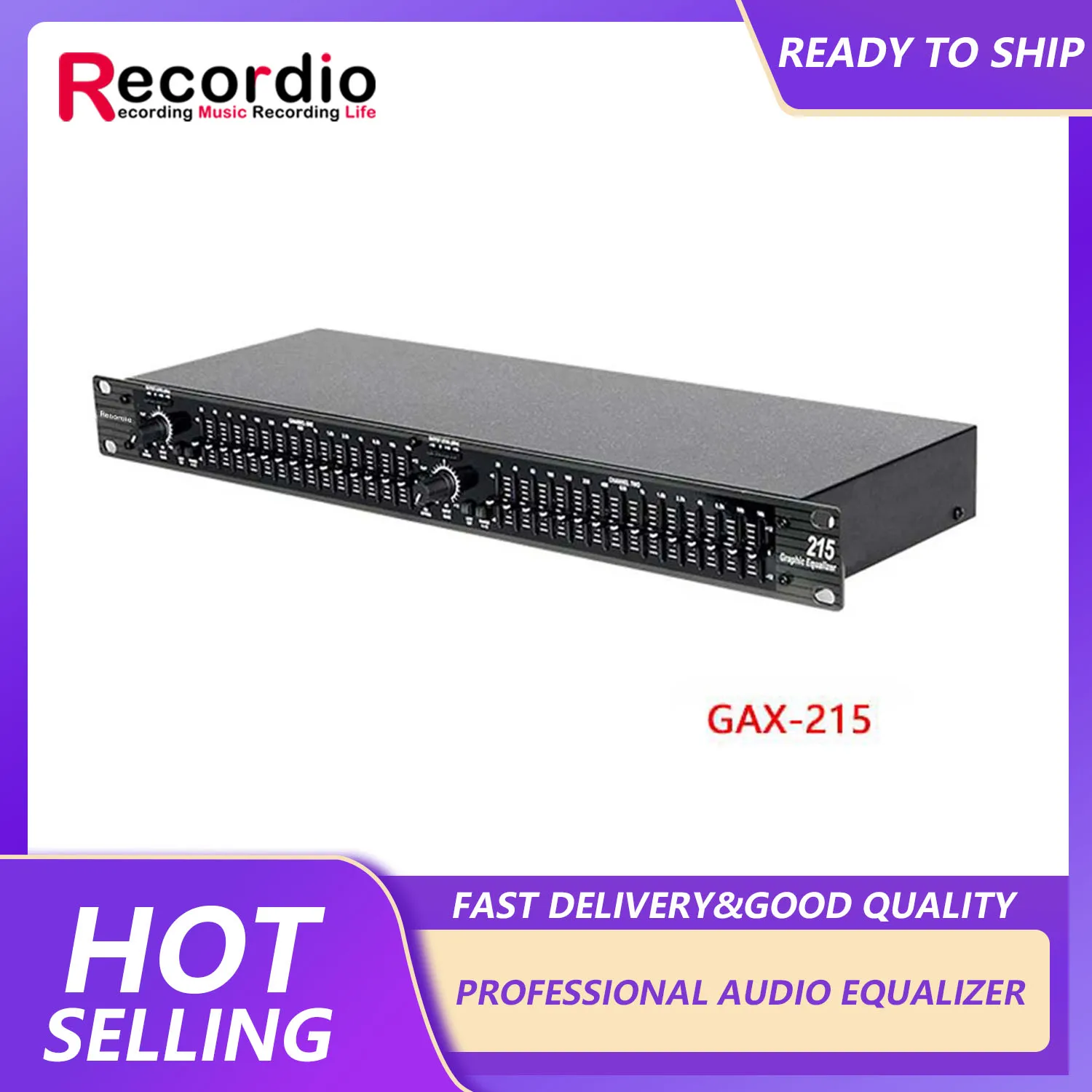 GAX-215 Professional audio equalizer Dual 15 Band Graphic Equalizer Power equalizer dj equipment professional sound equipment