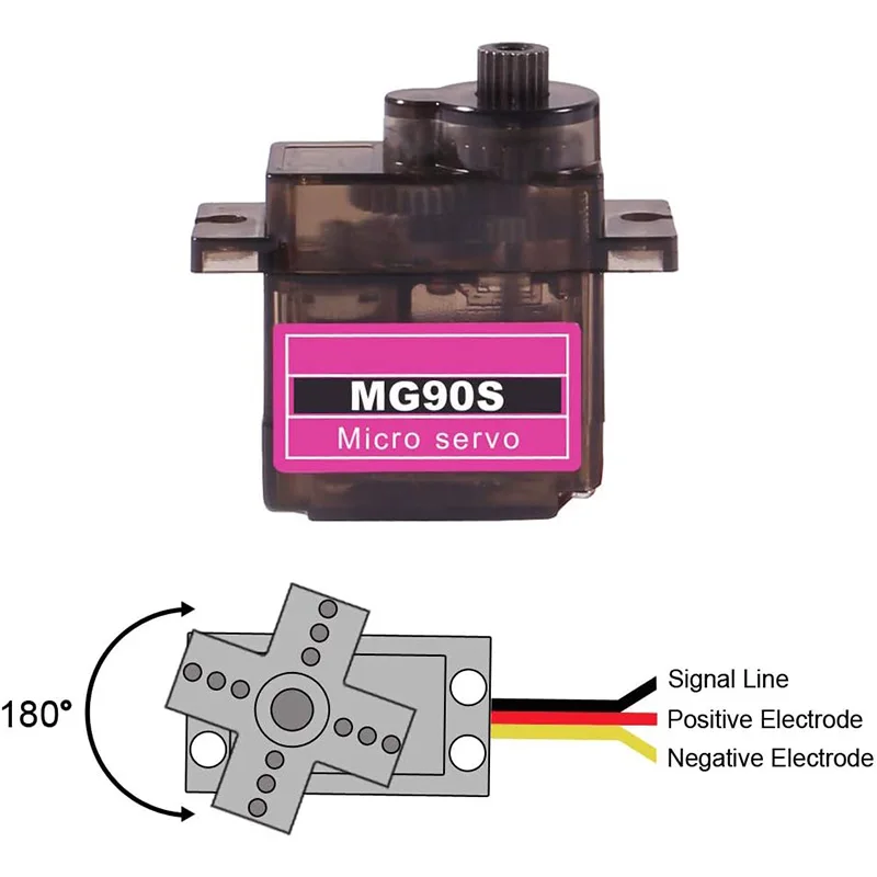 MG90S Servo 5/10/20/40Pcs All Metal Gear 9g SG90 Upgraded Version For Helicopter Plane Boat Car Trex 450 RC Robot 180 360 Degree view 4