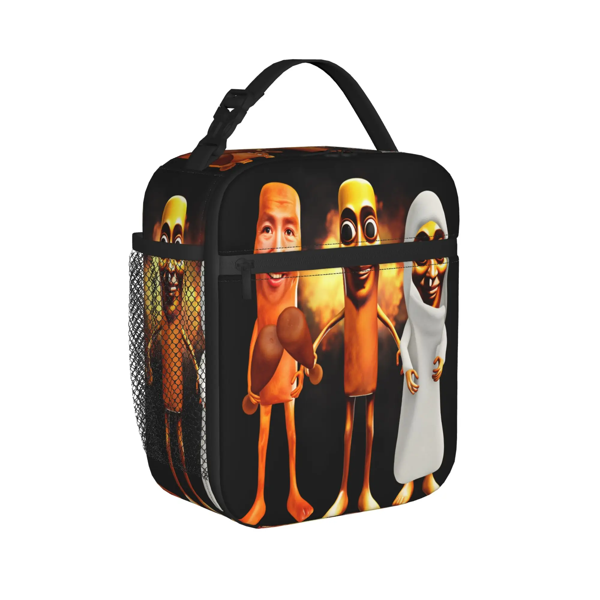 Tung Tung Tung Sahur Lunch Bag For Child  Print Lunch Box Cute Travel Cooler Bag Portable Waterproof Tote Food Bags