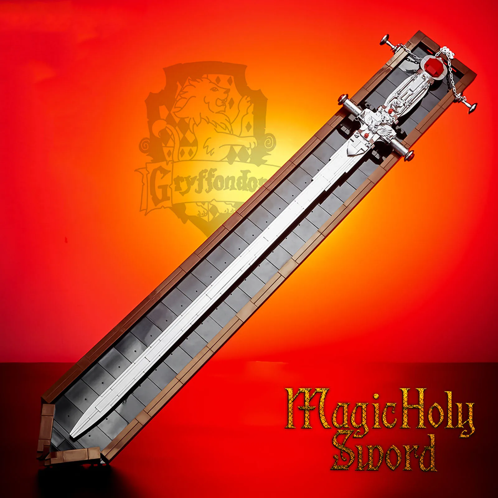 

05pcs Magic Sword Building Kit - Legendary Excalibur Replica, Unique Collector's Desk Display