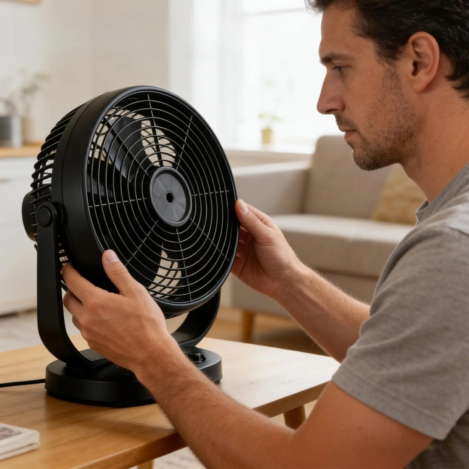 Hélice de ventilateur à 7 pales en plastique compatible avec les modèles de ventilateurs sur pied et de ventilateurs de plafond, taille 22 cm et 25 cm, trou central 8 mm