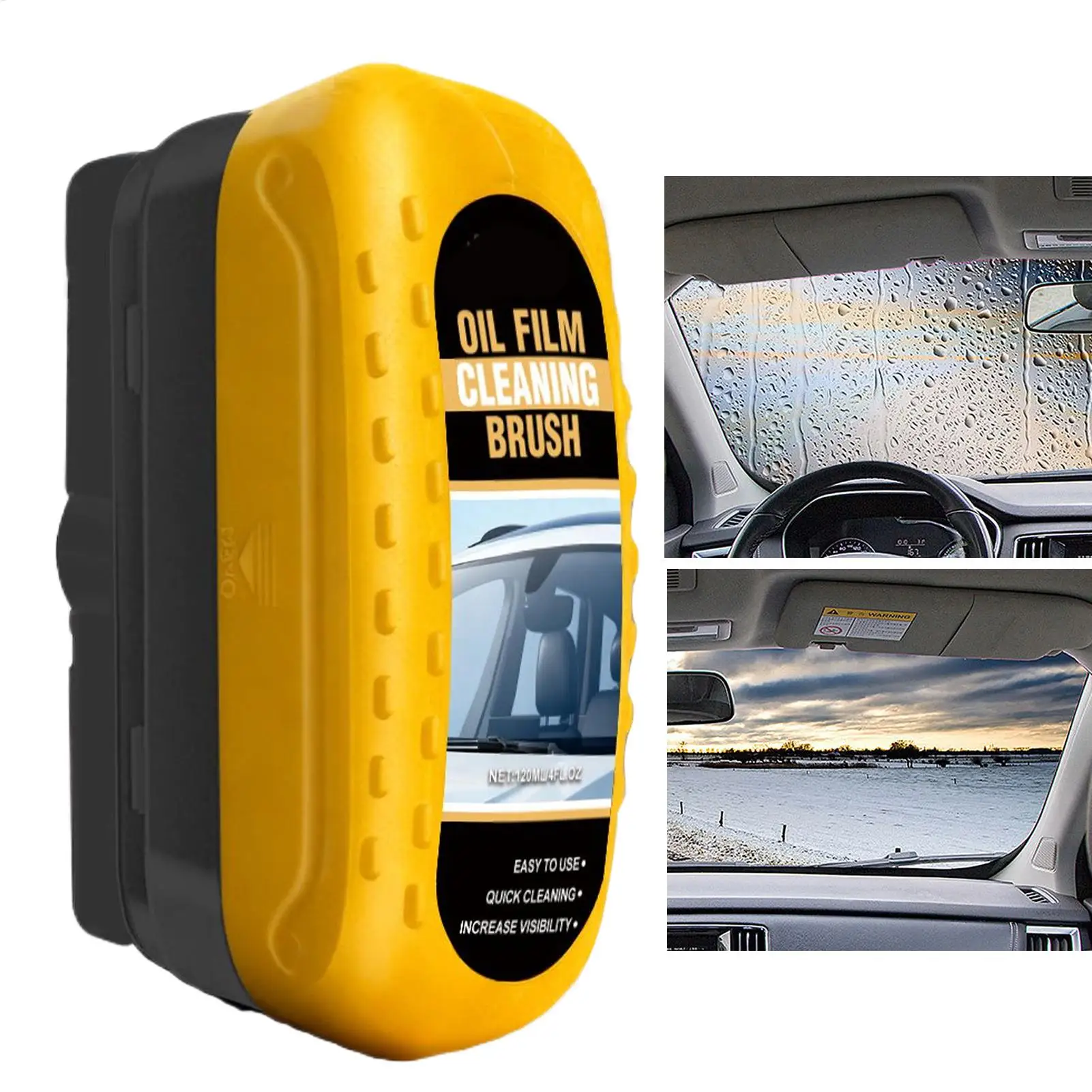 120ml Oil Film Brush Rainproof Deep Cleaning Glass Coating Windshield Cleaner Tool for Automotive Truck RV SUV Window Windshield