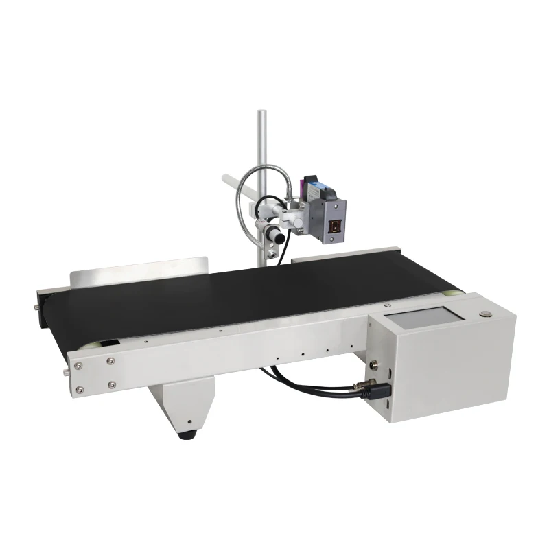 Batch Code Printing Equipment with Conveyor Belt Bottle Case Date Batch Number Expiry Date Inkjet Printer Conveyor Belt