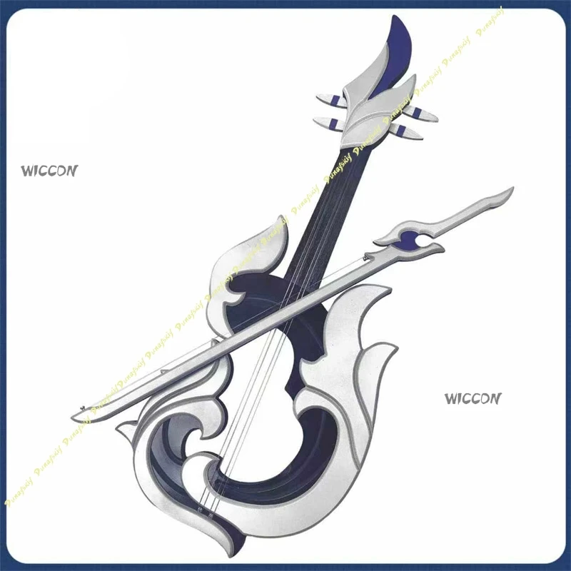 Honkai: Star Rail Hysilens Helektra Cosplay Silver & Blue Anime Musical Instrument Violin Prop Replica for Halloween & Comic Con - view 3