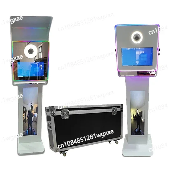 2024 Best Choice 70 Inch Mirror Photo Booth Machine Portable Selfie Magic Photo Booth Mirror with camer and Printer