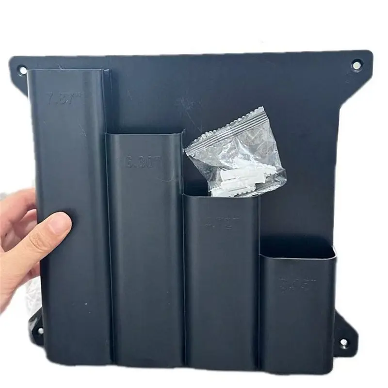 ABCA-Cable Tie Buckle Universal Cable Tie Buckle Wall Mounted Organizer Black Plastic 4 Grids Zip Tie