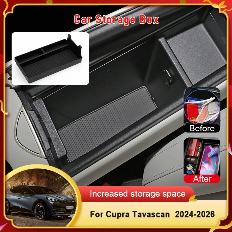 

Для Cupra Tavascan Volkswagen ID.UNYX 2024 2025 2026, подлокотник с центральным управлением, ящик для хранения, аксессуары для салона автомобиля