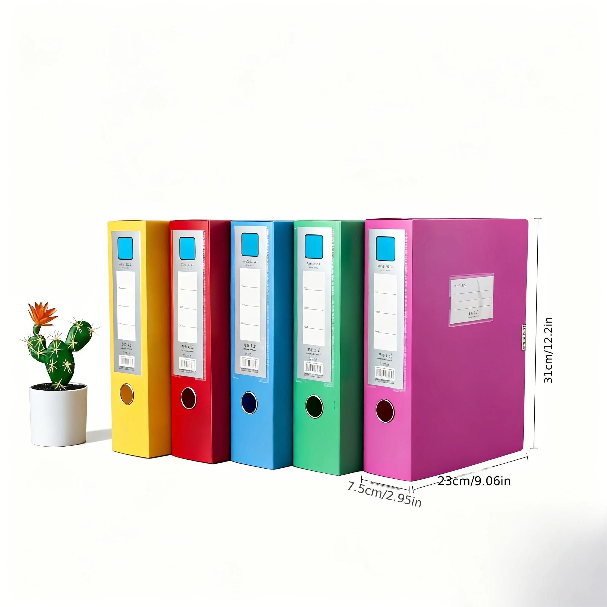 10-Pack Thickened A4 File Boxes, Plastic Document Storage Boxes for Receipts and Office Documents, Durable