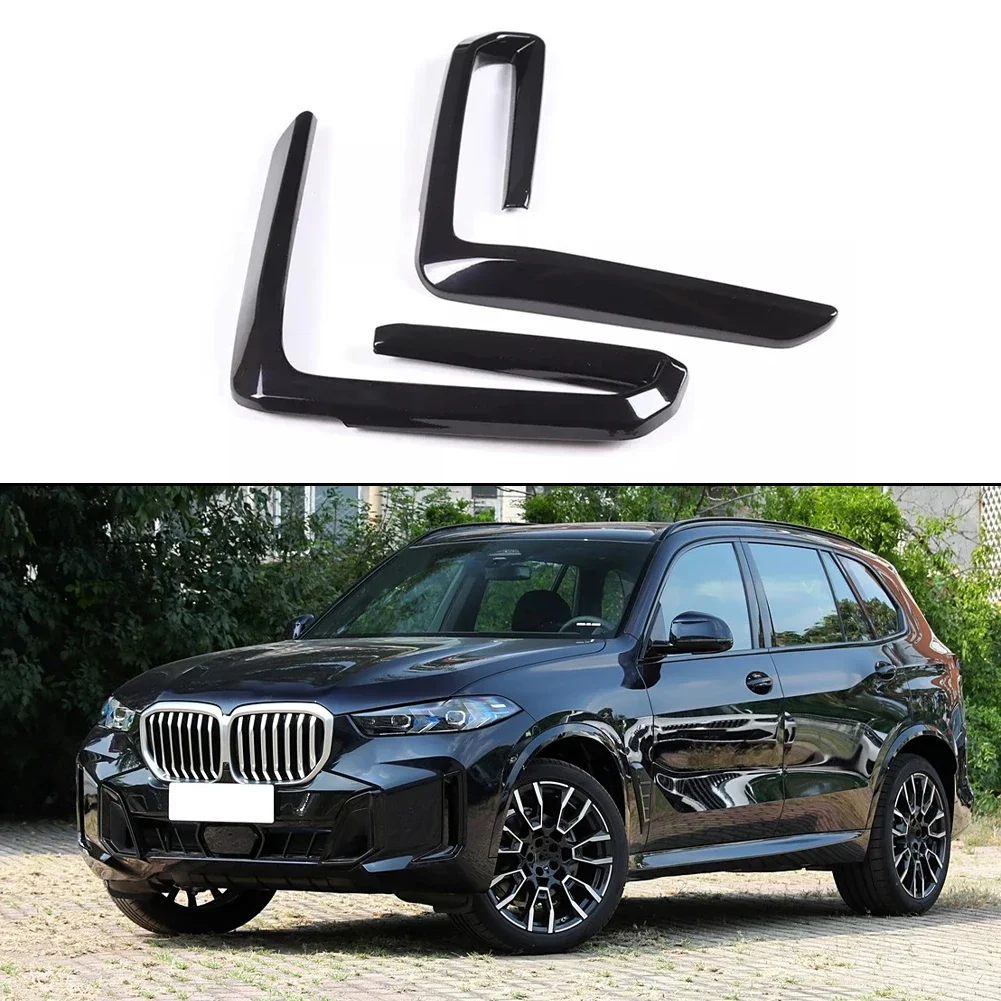 2X For BMW For X5 for G05 2019-2023 Glossy Black Front Fog Light Lamp Cover Trim Fog Lamp Grille Cover Modification Accessories