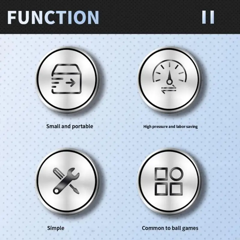 Ручные шариковые насосы Небольшой спортивный шаровой настрой с иглой, насадкой, шлангами для ручных насосов для волейбола, 24BD