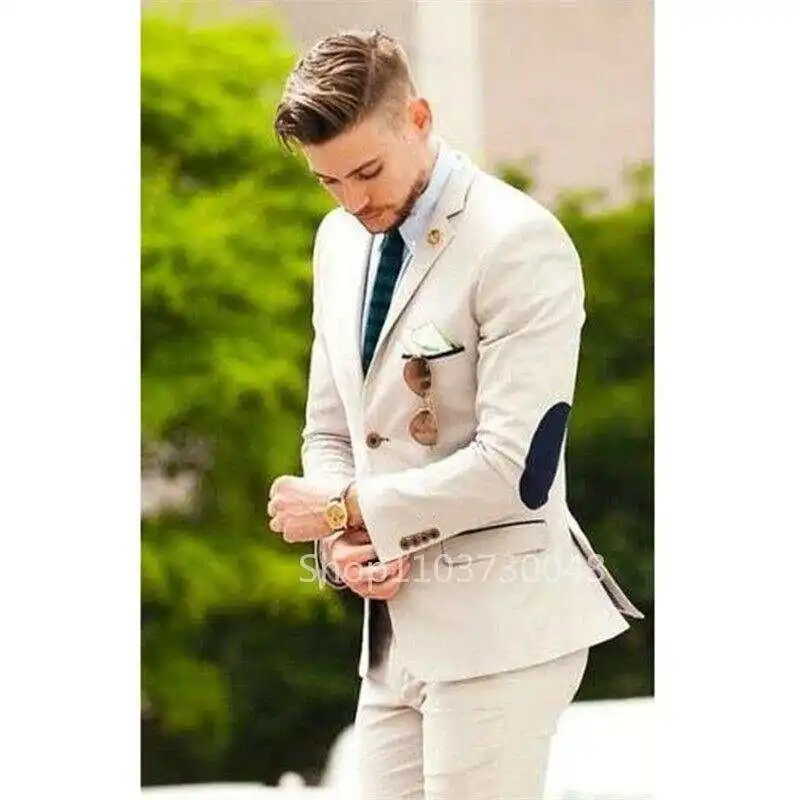 

Men's High-Quality 2PCS Business Wedding Suit Casual Notch Lapel Blazer Trousers Set Handsome Fashion Banquet Clothing XS-6XL