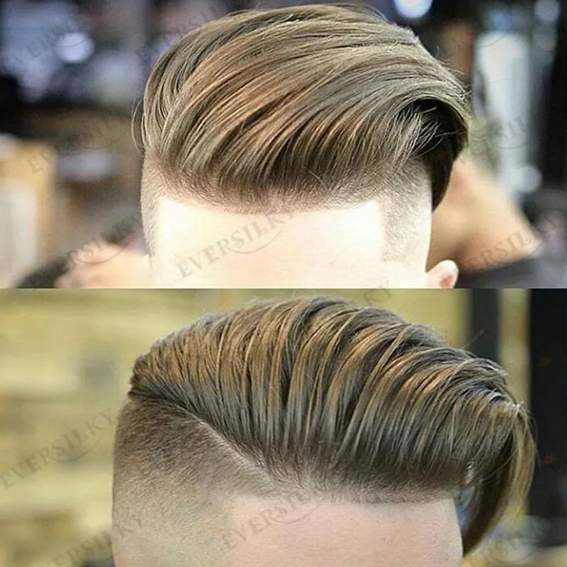 

# Мужской парик-накладка из натуральных волос Реми, 30 мм, волнистый, цвет 7 Ash Brown, с естественной линией роста волос, незаметный # Мужские парики 22R Full Skin Mirage Base, серые